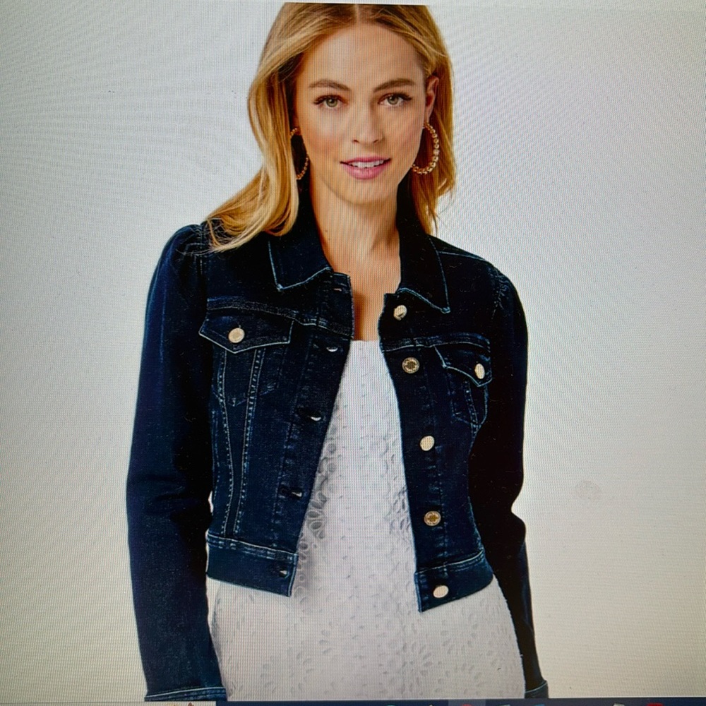 NWT LIKLY Pulitzer Laylani Denim Jacket size Medium